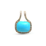 Turquoise Diamond Pendant