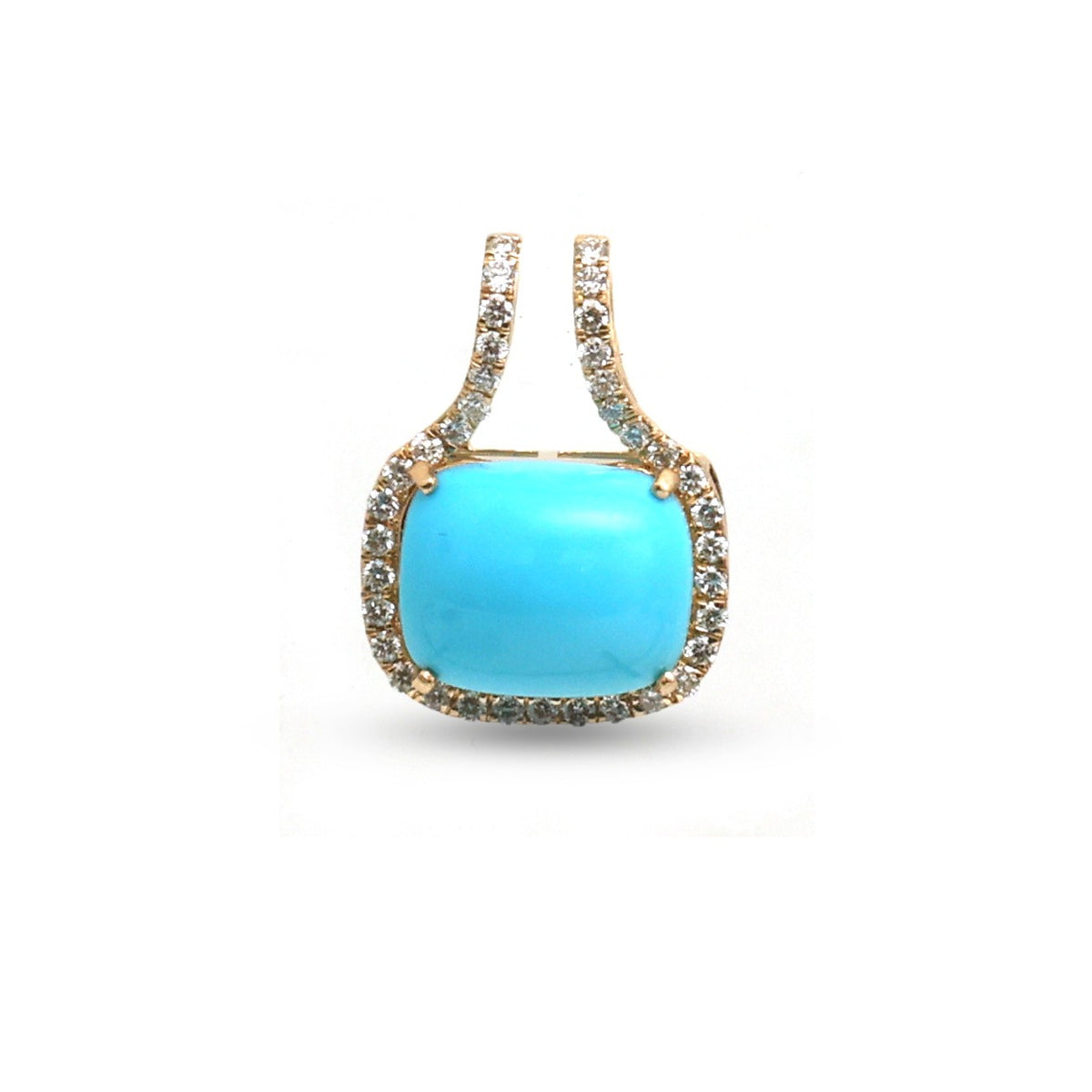Turquoise Diamond Pendant