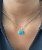 Turquoise Diamond Pendant