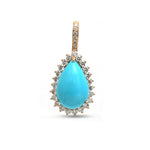 Turquoise Diamond Pendant