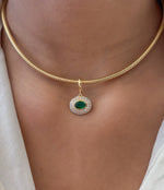 Emerald Diamond Pendant
