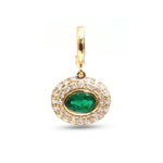 Emerald Diamond Pendant