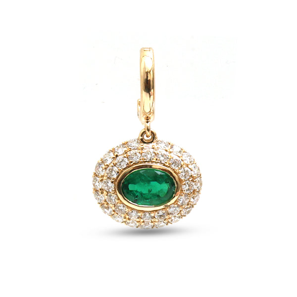 Emerald Diamond Pendant