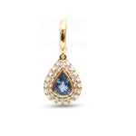 Blue Sapphire Diamond Pendant
