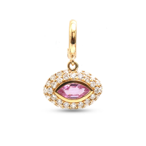 Pink Sapphire Diamond Pendant