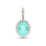 Paraiba Tourmaline Diamond Pendant