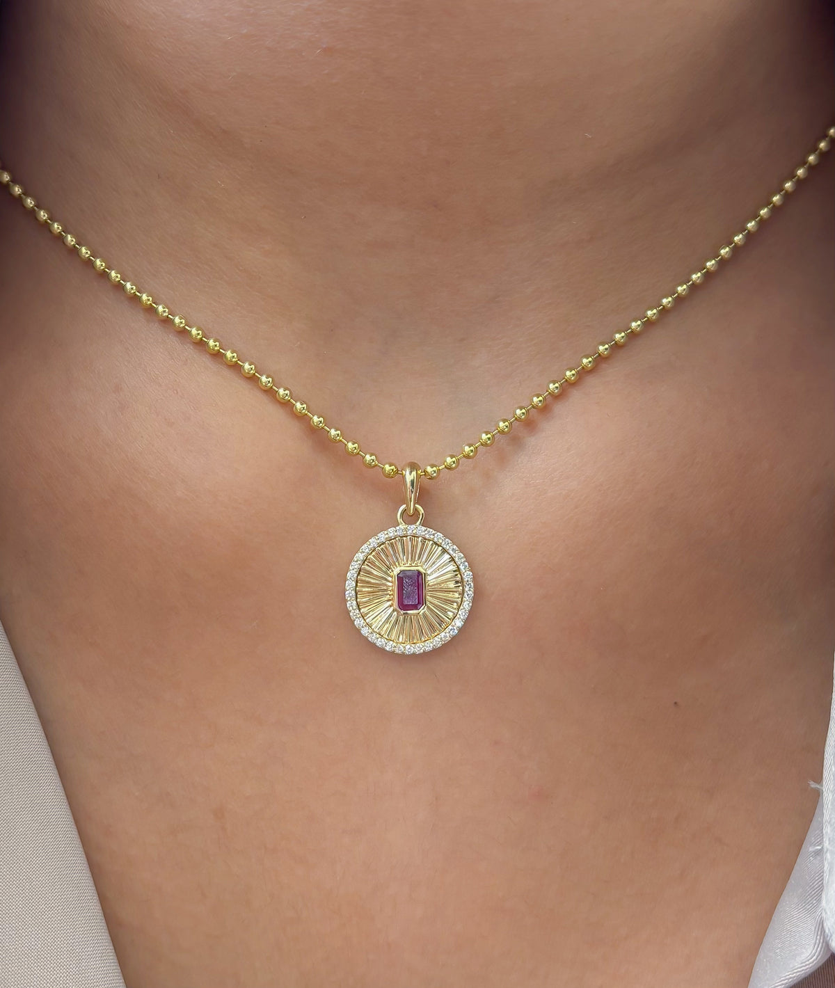 Ruby Diamond Pendant