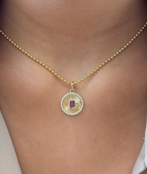 Ruby Diamond Pendant