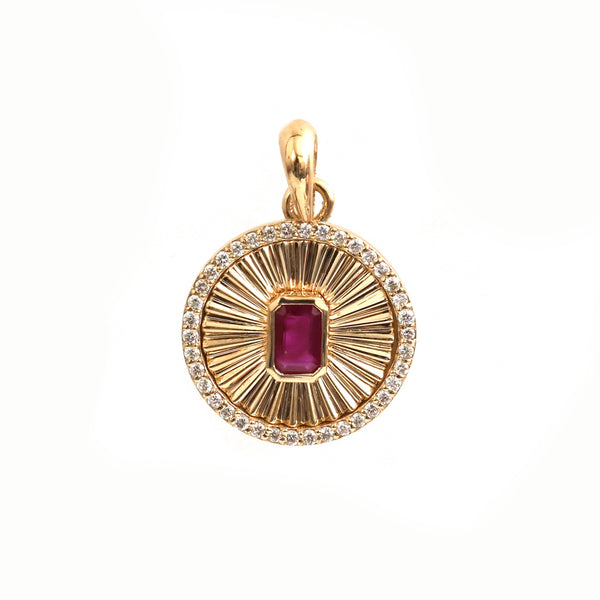 Ruby Diamond Pendant