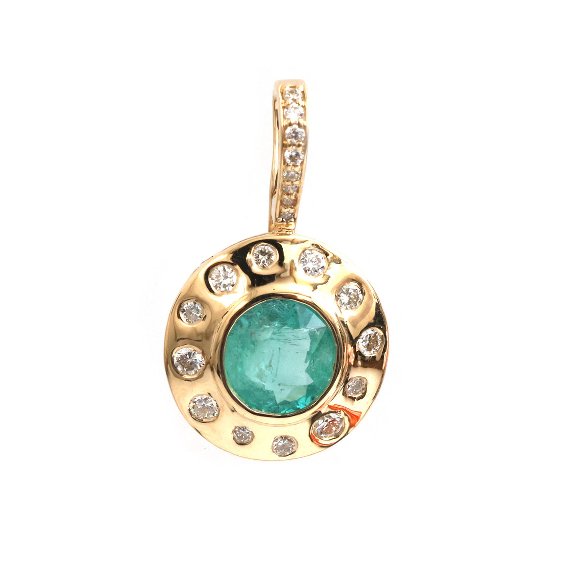 Aquamarine Diamond Pendant