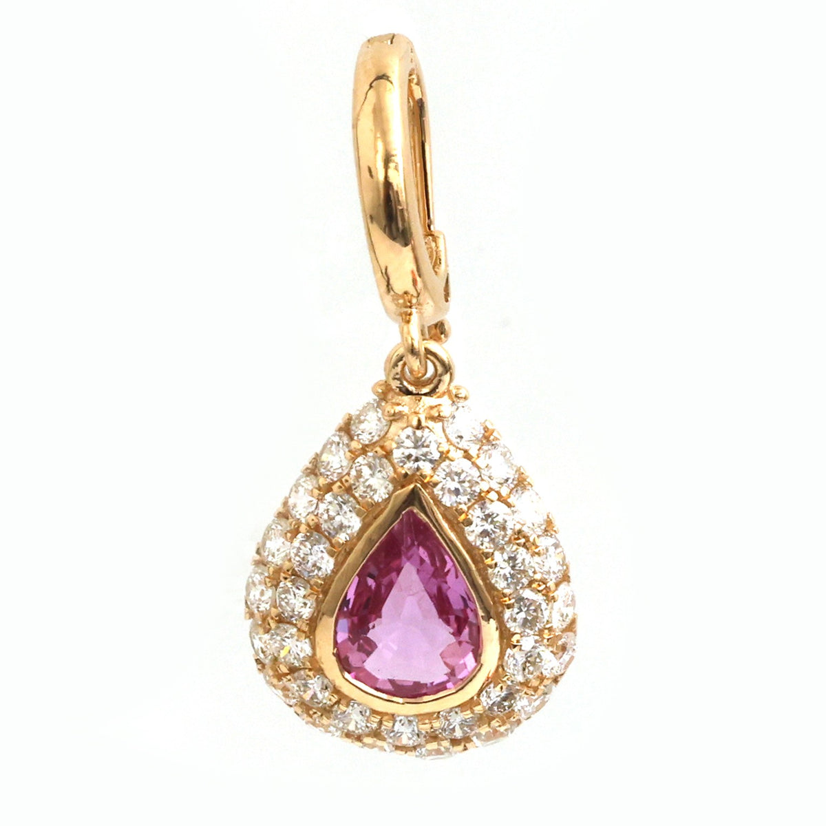 Pink Sapphire Diamond Pendant