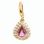 Pink Sapphire Diamond Pendant