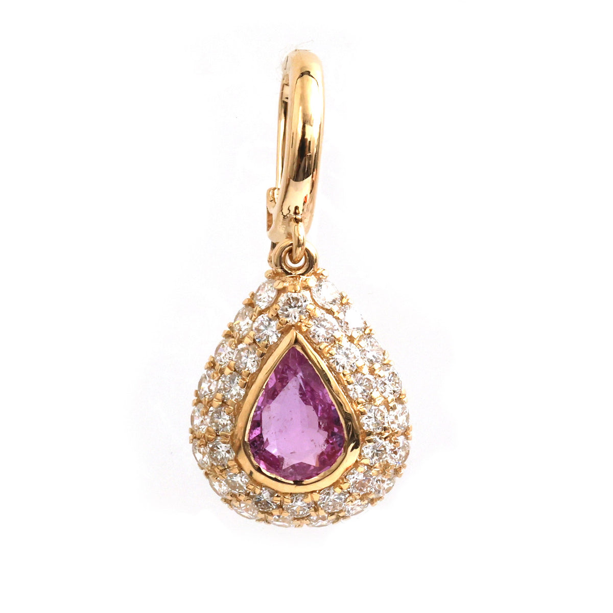 Pink Sapphire Diamond Pendant