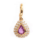Pink Sapphire Diamond Pendant