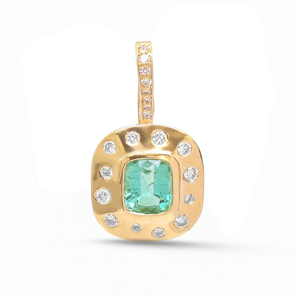 Tourmaline Mix Diamond Pendant