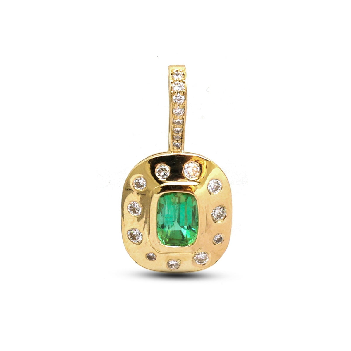 Tourmaline Mix Diamond Pendant