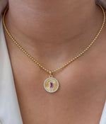 Pink Sapphire Diamond Pendant