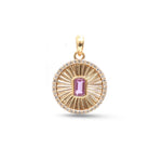 Pink Sapphire Diamond Pendant