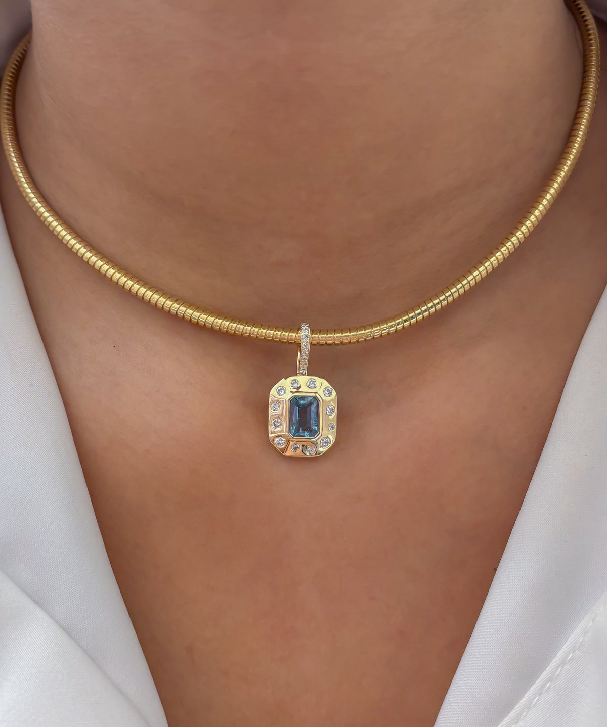 Emerald Diamond Pendant