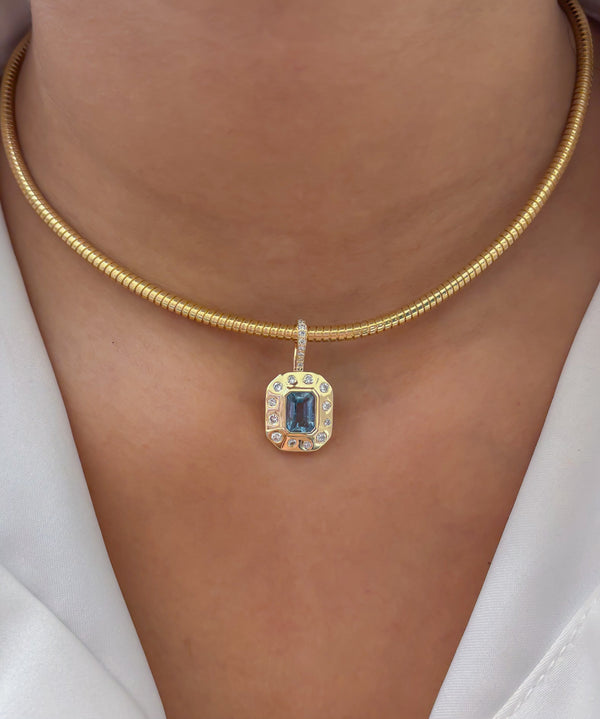 Emerald Diamond Pendant