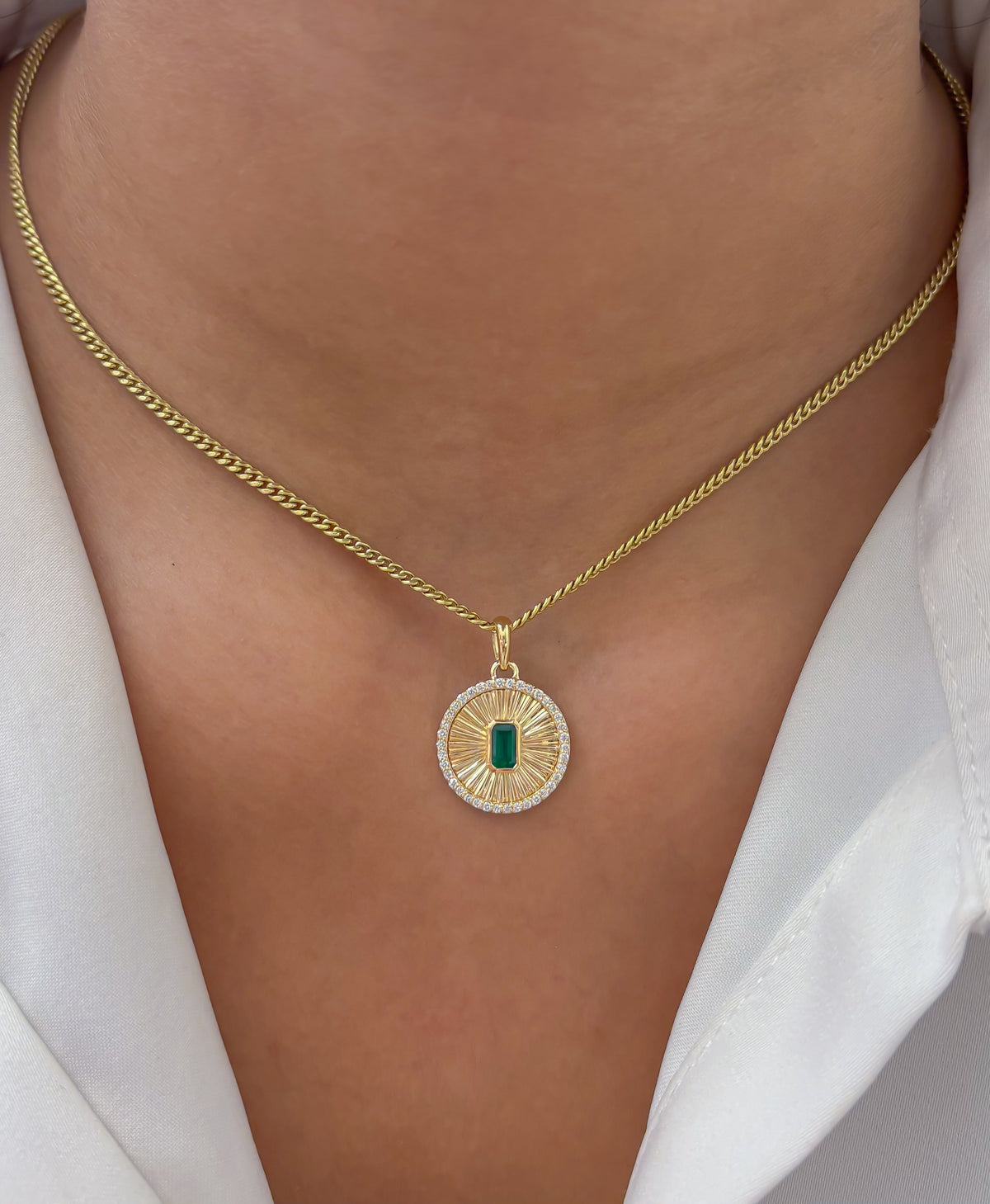 Emerald Diamond Pendant