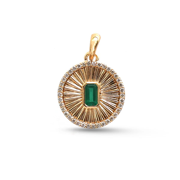 Emerald Diamond Pendant