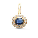 Blue Sapphire Diamond Pendant