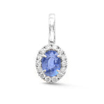 Blue Sapphire Diamond Pendant