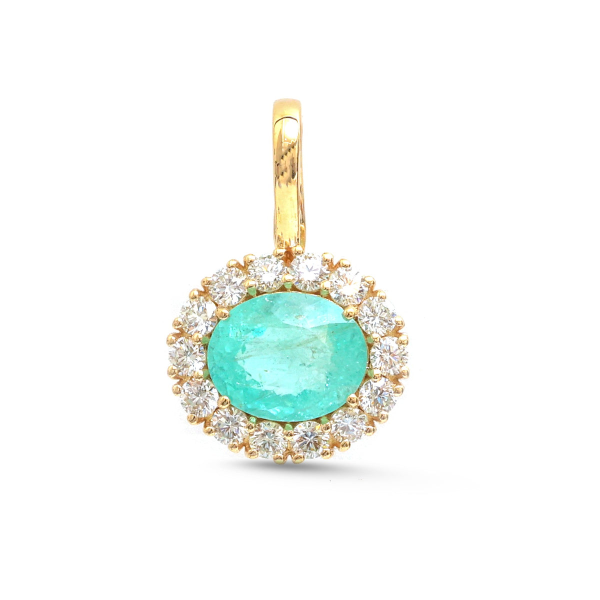 Paraiba Tourmaline Diamond Pendant