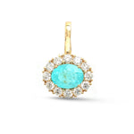 Paraiba Tourmaline Diamond Pendant