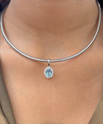 Aquamarine Diamond Pendant