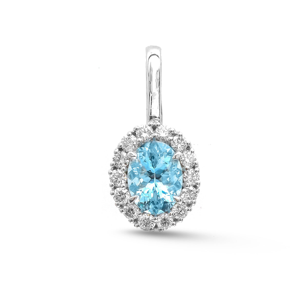 Aquamarine Diamond Pendant