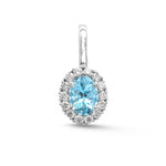 Aquamarine Diamond Pendant