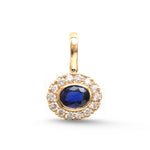 Blue Sapphire Diamond Pendant