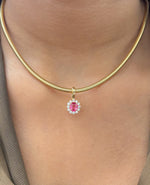 Spinel Diamond Pendant