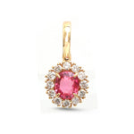 Spinel Diamond Pendant