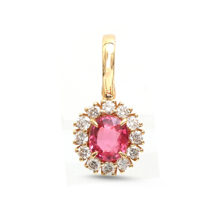 Spinel Diamond Pendant