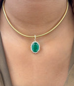 Emerald Diamond Pendant