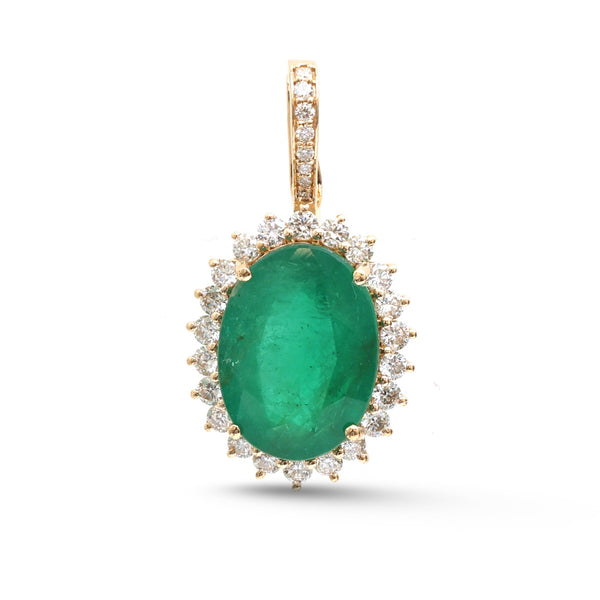 Emerald Diamond Pendant