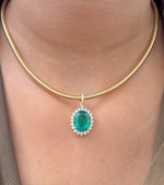 Emerald Diamond Pendant