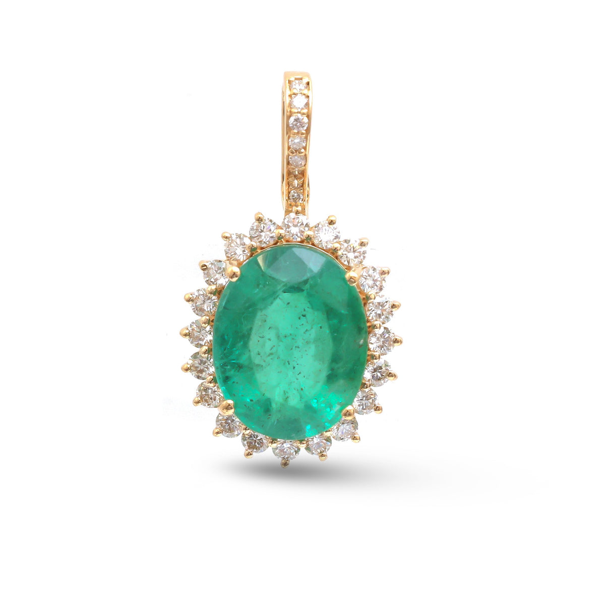 Emerald Diamond Pendant