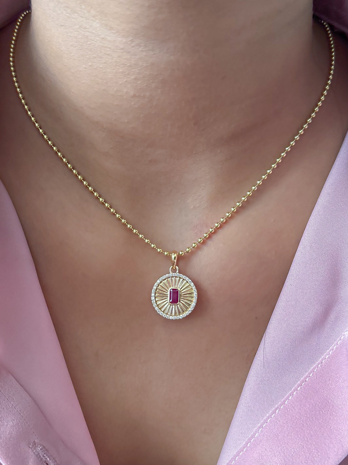 Ruby Diamond Pendant