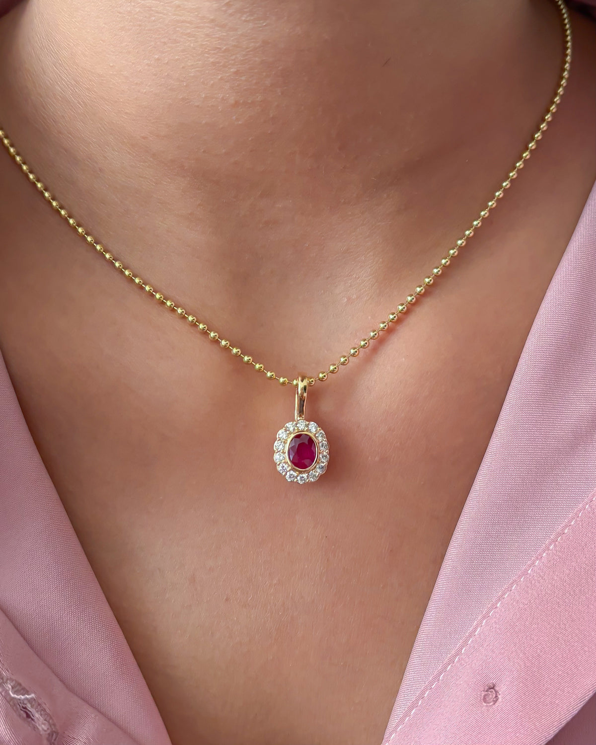 Ruby Diamond Pendant