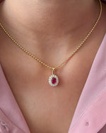 Ruby Diamond Pendant