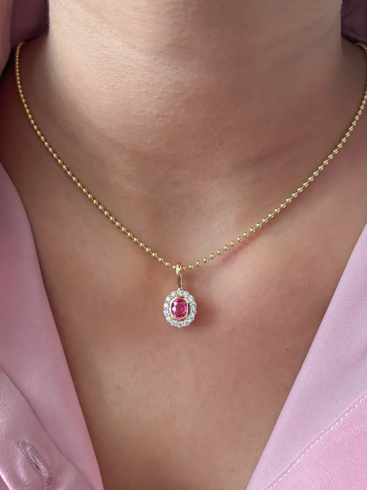 Diamond Spinel Pendant