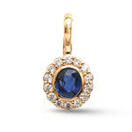 Blue Sapphire Diamond Pendant