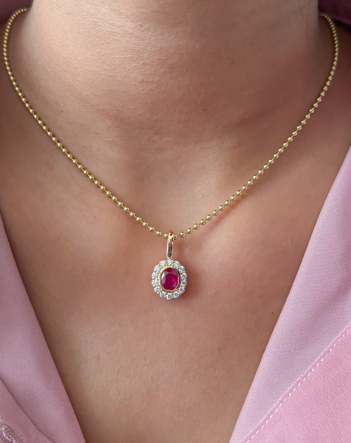 Ruby Diamond Pendant