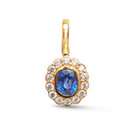 Blue Sapphire Diamond Pendant