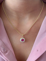 Ruby Diamond Pendant