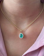Emerald Diamond Pendant